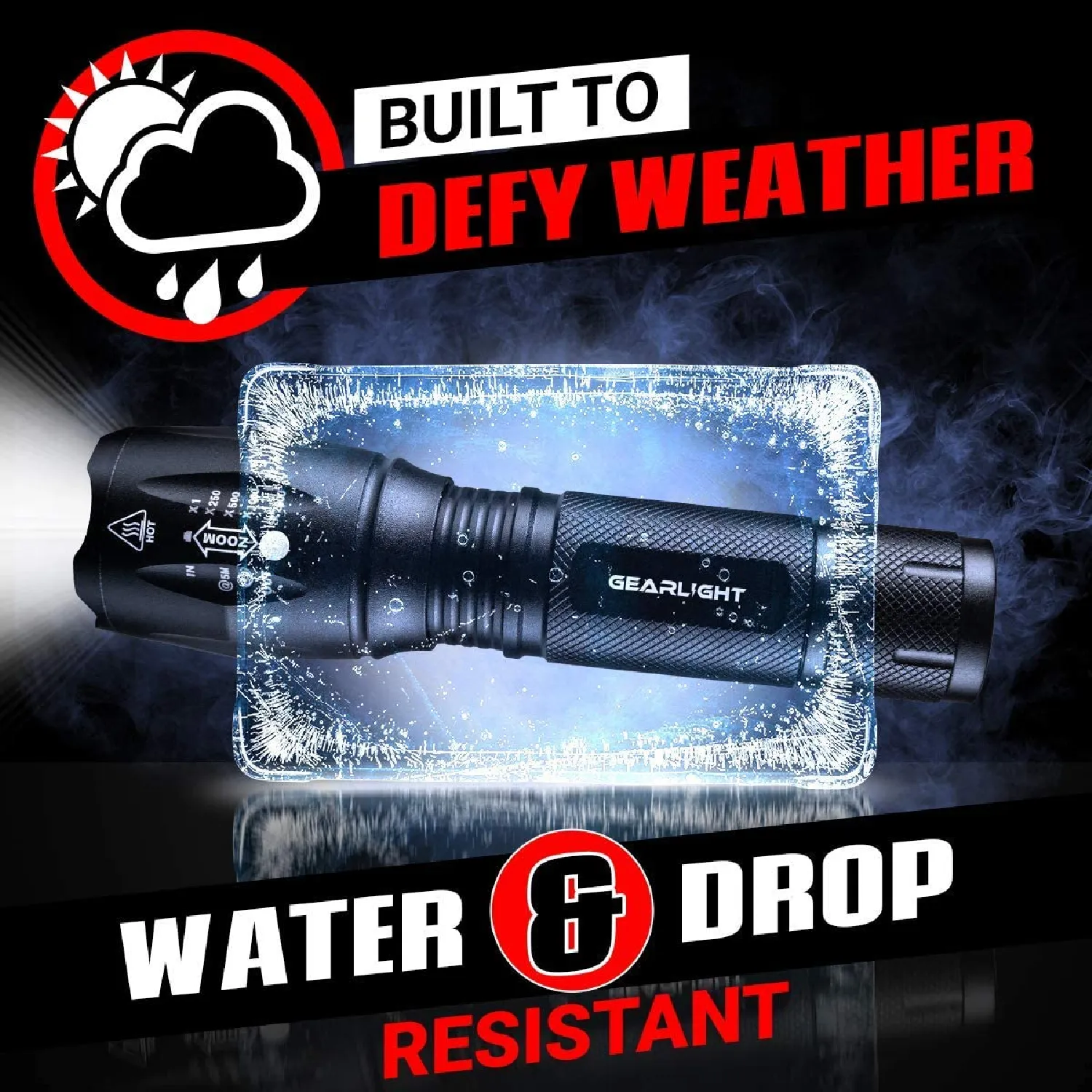 GearLight LED Flashlight Bundle | 2 Bright Tactical Flashlights