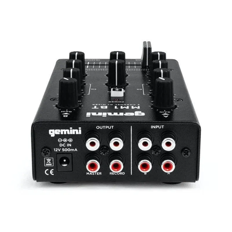 Gemini MM1BT 2-Channel Professional Analog DJ Mixer With Bluetooth Input- Dispatch within 3-4 Business Days