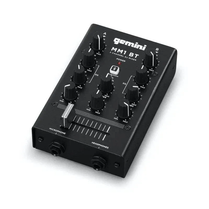 Gemini MM1BT 2-Channel Professional Analog DJ Mixer With Bluetooth Input- Dispatch within 3-4 Business Days