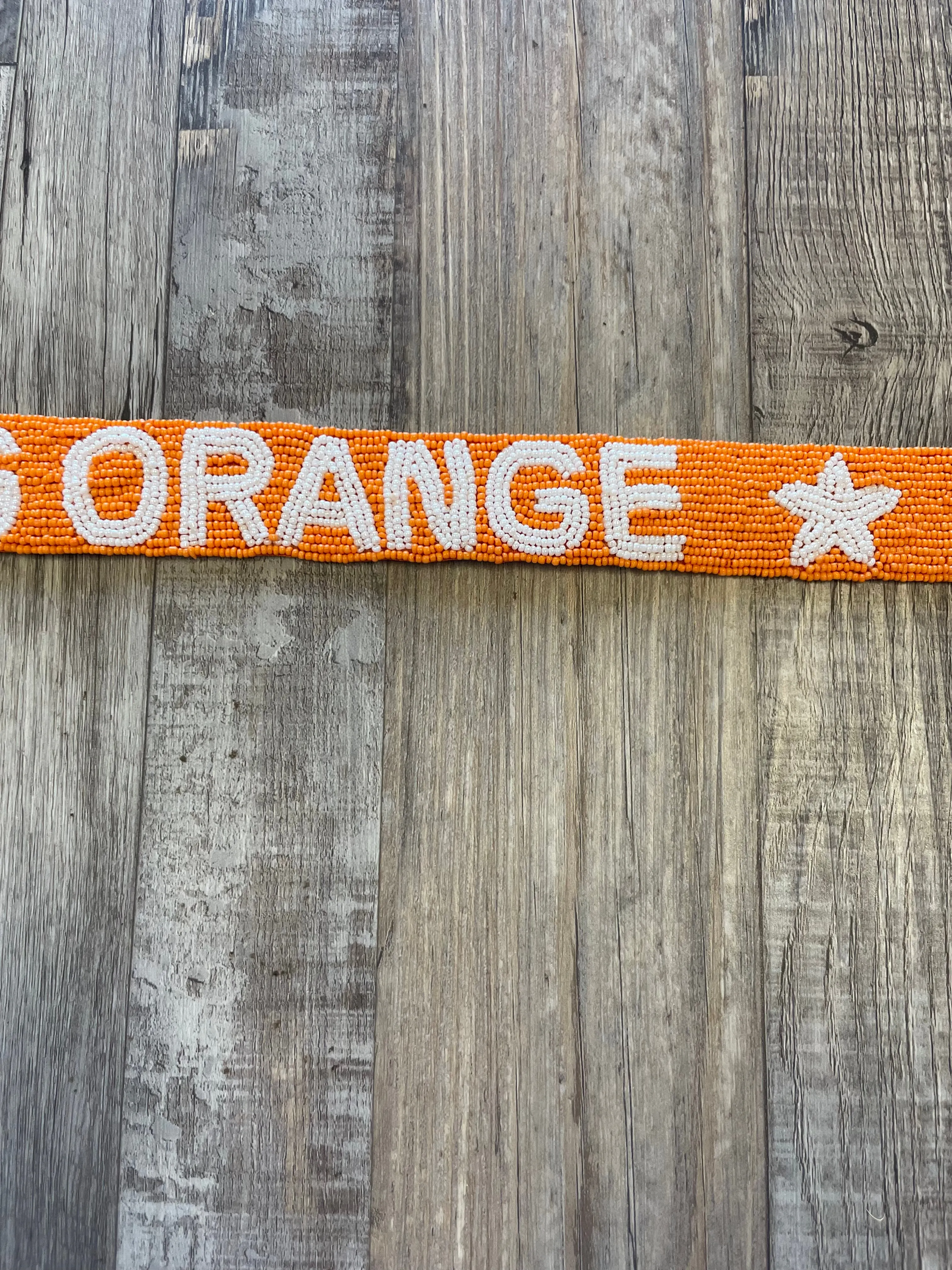 Go Big Orange Beaded Purse Strap - Orange