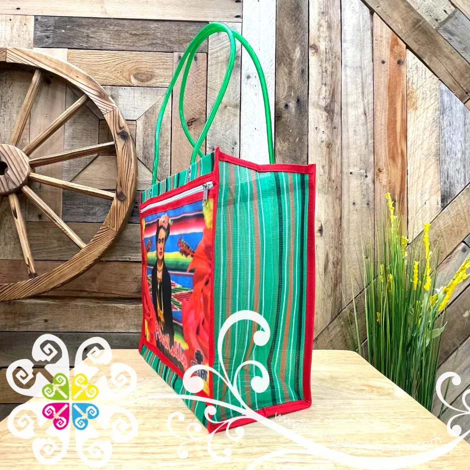 Green Lines Medium Frida - Shopping Morral