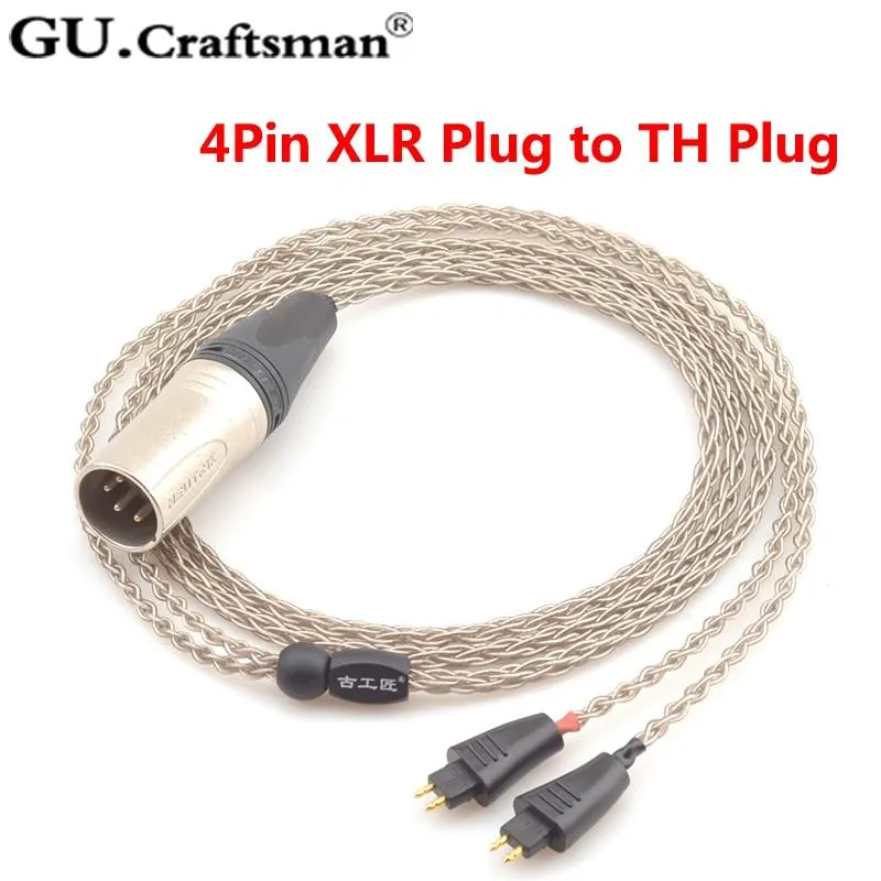 GUCraftsman 6N Silver TH610 TH900 MK2 TH909 2.5/4.4/XLR Balance Headphone Upgrade Cable