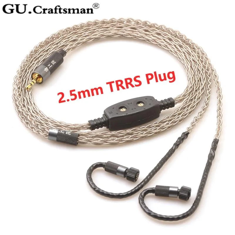 GUCraftsman 8-core Silver Upgrade Cables for Jerry Harvey JH24 AKR03 AKR02 JH16 JH13 V3 ROXANNE II layla Roxanne