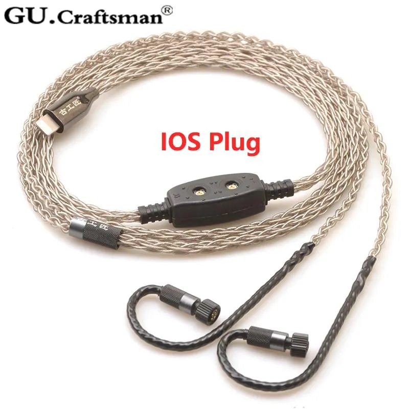 GUCraftsman 8-core Silver Upgrade Cables for Jerry Harvey JH24 AKR03 AKR02 JH16 JH13 V3 ROXANNE II layla Roxanne