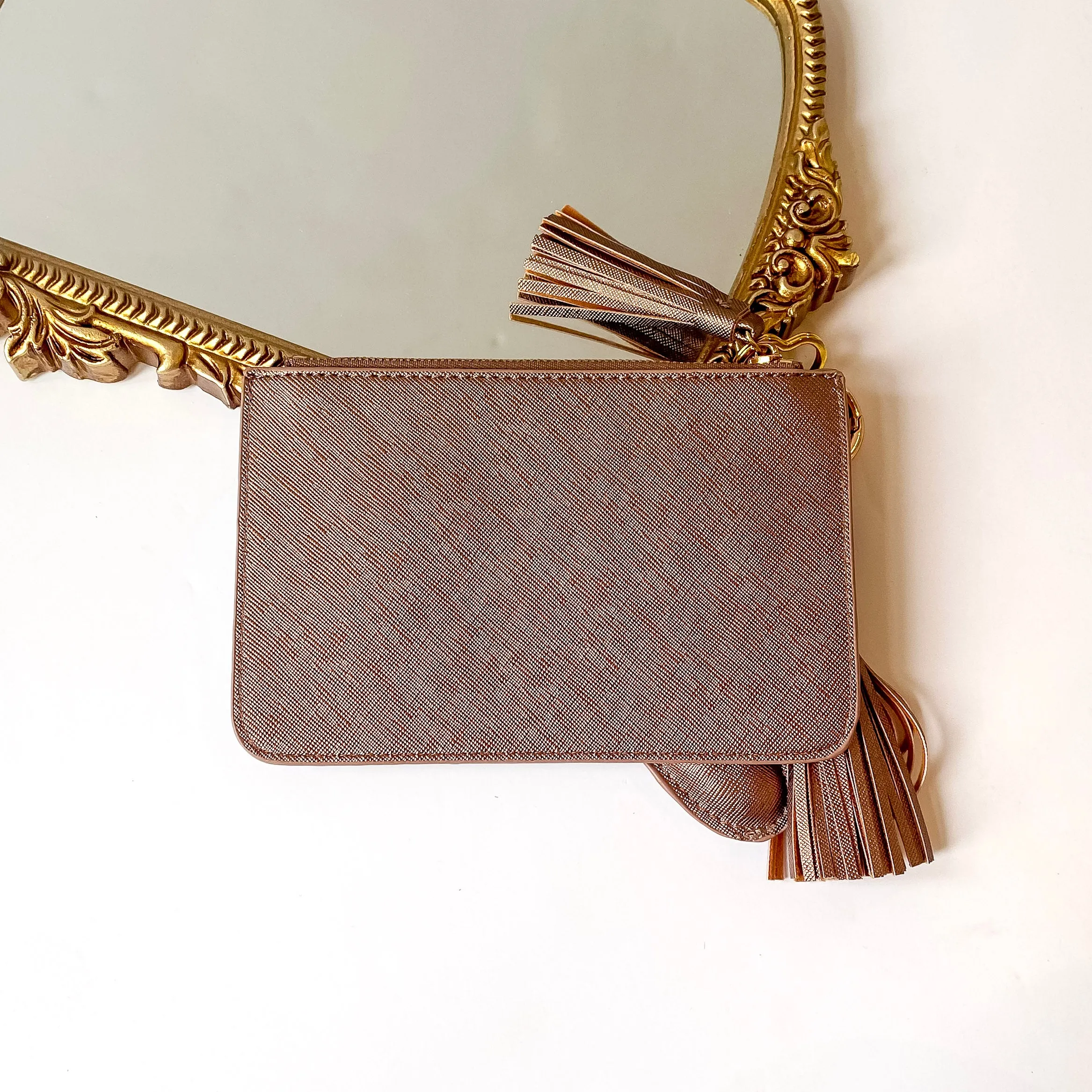 Hollis | Keychain Coin Pouch in Metallic Mocha