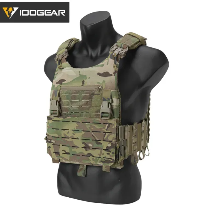 IDOGEAR LSR Tactical Plate Carrier Camouflage Vest & EVA Tactical Plates Set