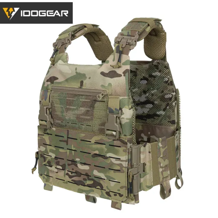 IDOGEAR LSR Tactical Plate Carrier Camouflage Vest & EVA Tactical Plates Set