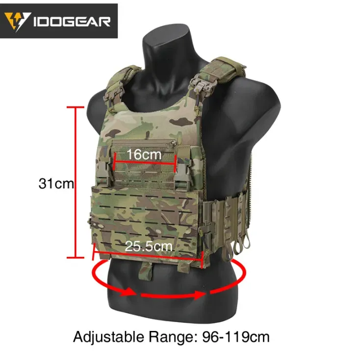 IDOGEAR LSR Tactical Plate Carrier Camouflage Vest & EVA Tactical Plates Set