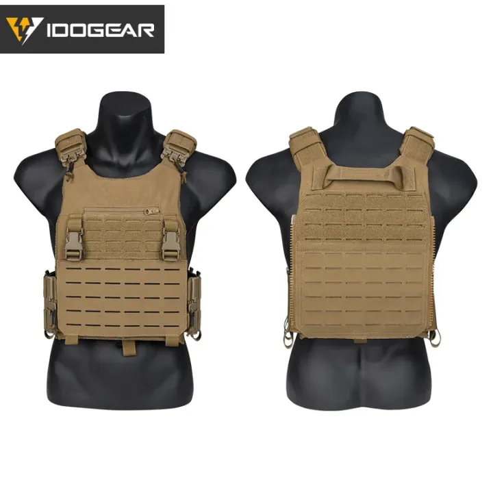 IDOGEAR LSR Tactical Plate Carrier Camouflage Vest & EVA Tactical Plates Set