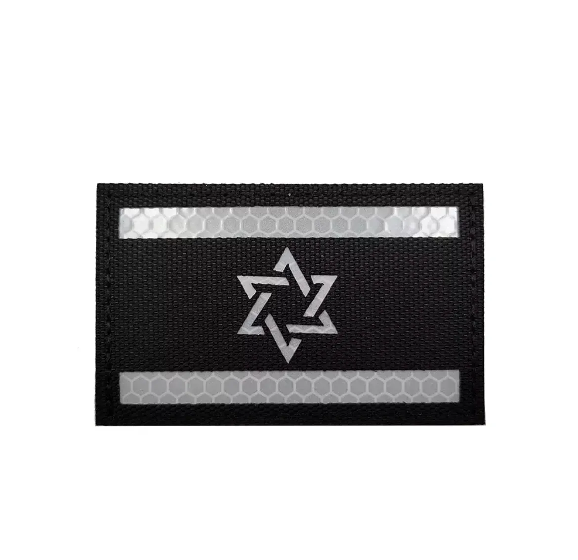 Israel Flag Tactical Military Armband Patch Embroidered Moral Jewish Star of David Sew On Israeli National Emblem Country's Flag Patches (White)