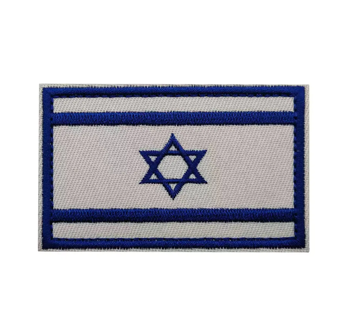 Israel Flag Tactical Military Armband Patch Embroidered Moral Jewish Star of David Sew On Israeli National Emblem Country's Flag Patches (White)