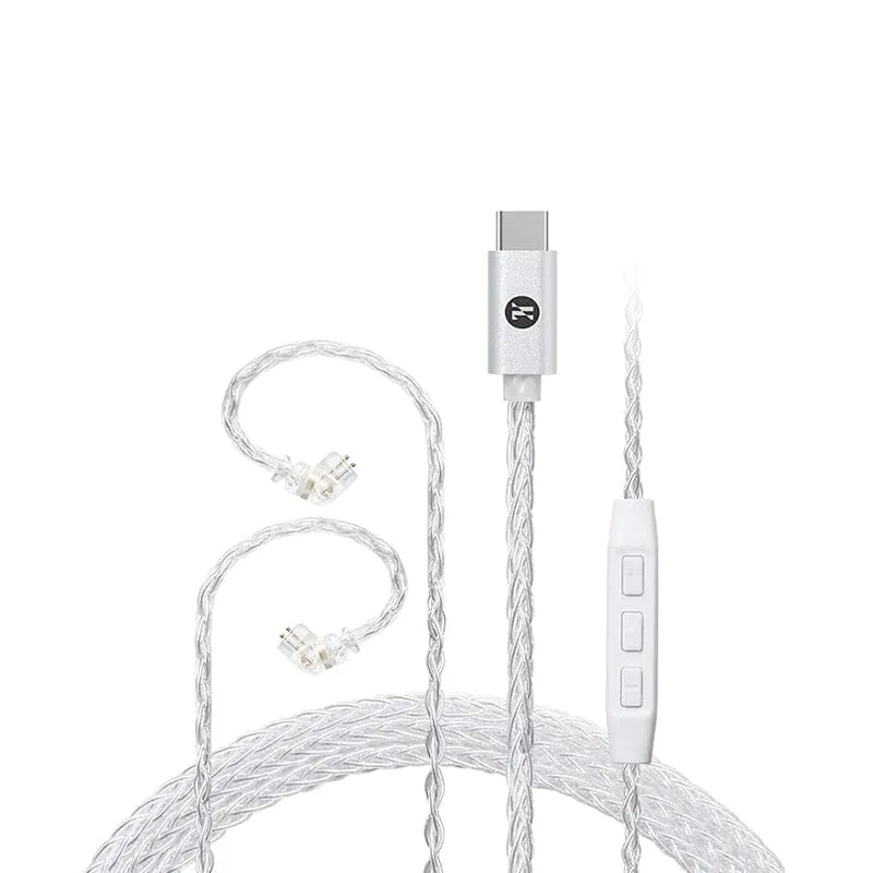 JCALLY TC30 PRO TYPEC Digital Audio CX31993 Silver-Plated Headphone Upgrade Line