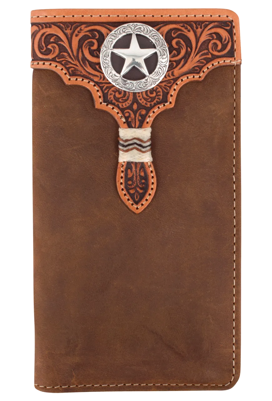 Justin Brown Lone Star Checkbook Wallet