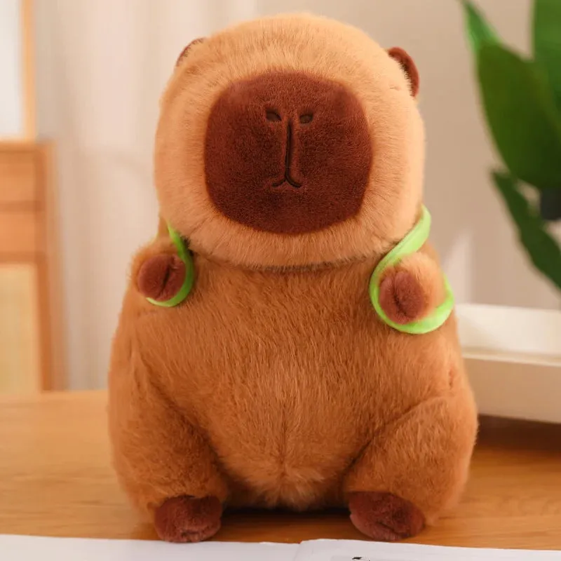 Kawaii Capybara Turtle Shell Backpack Soft Toy Plushie