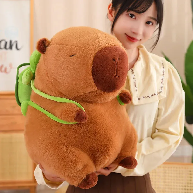 Kawaii Capybara Turtle Shell Backpack Soft Toy Plushie