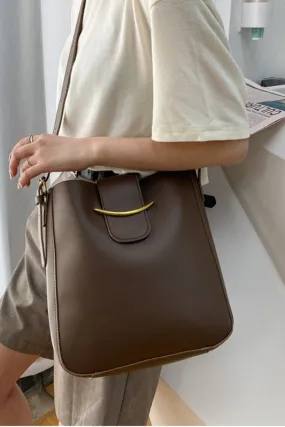 Keep It Together Brown Bucket Purse