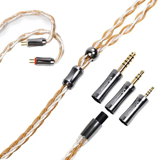 Kinera Gleipnir Pro 6N OCC Gold Plated   Silver Plated Earphone Cable