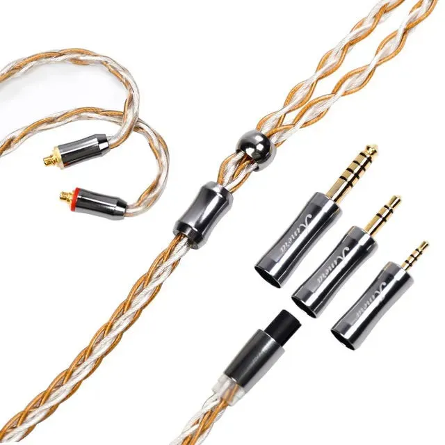 Kinera Gleipnir Pro 6N OCC Gold Plated   Silver Plated Earphone Cable