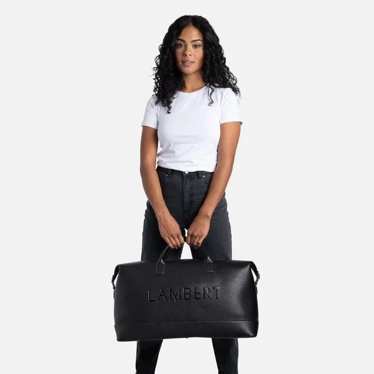 Lambert The June - Black Vegan Leather Travel Bag