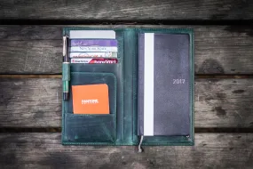 Leather Hobonichi Weeks Cover - Crazy Forest Green