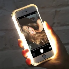 LED Flash Cases For iPhone Selfie Light