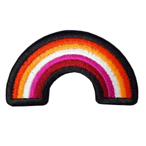 Lesbian Rainbow Shaped Embroidered Iron-On Patch