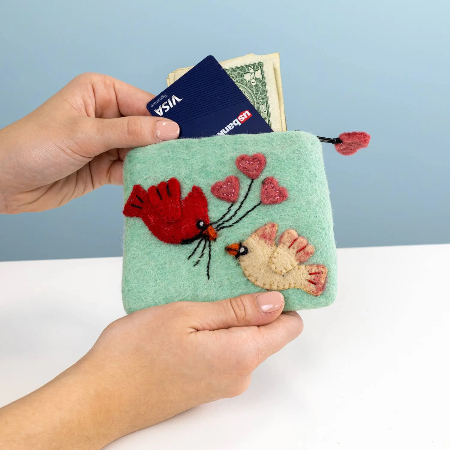 Love Cardinals Coinpurse Pouch