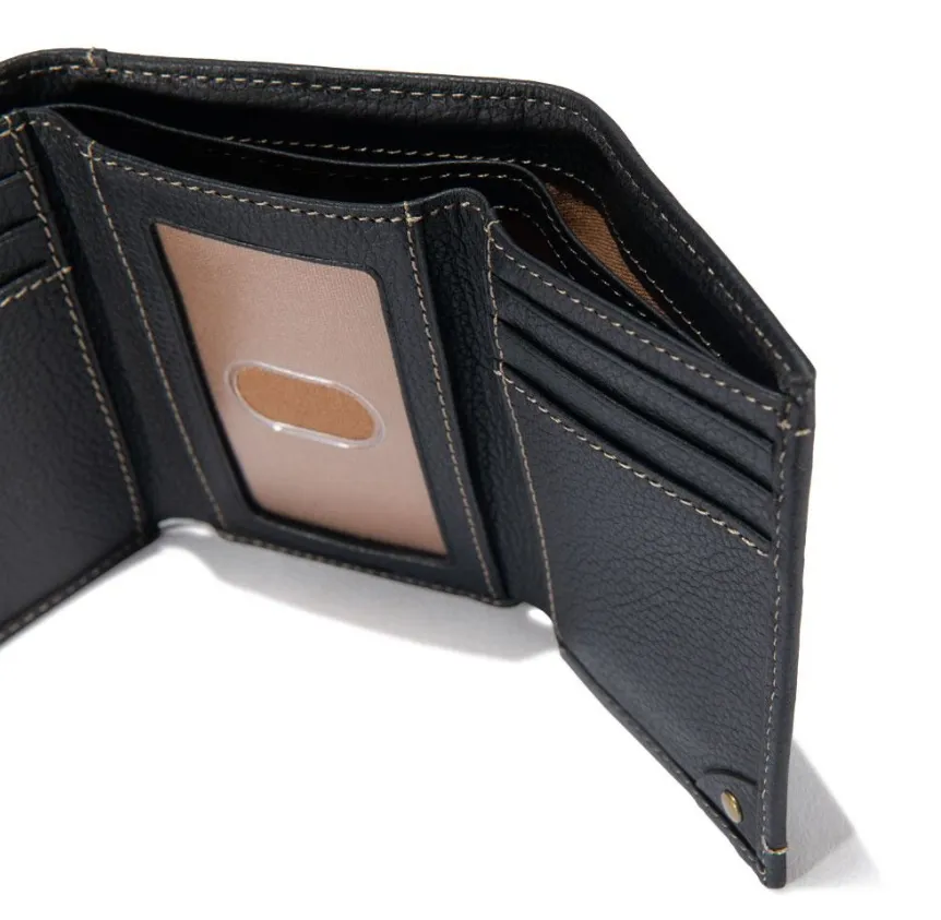 Men's Pebble Leather Trifold Wallet