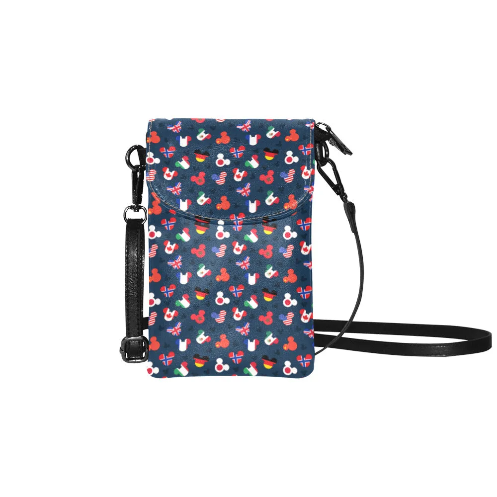 Mickey Flags Small Cell Phone Purse