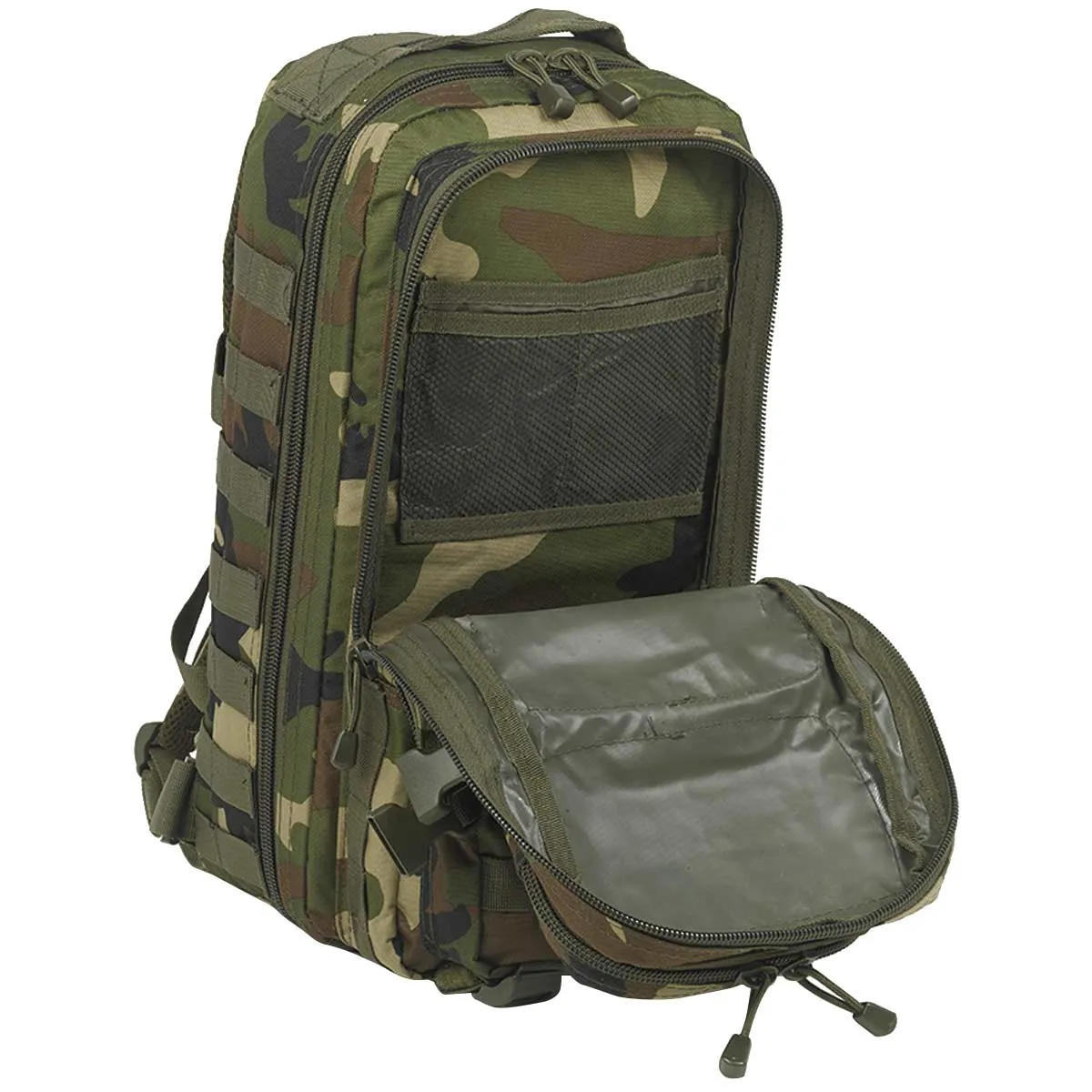 Mil-Tec MOLLE Assault Pack 20L Woodland Camo