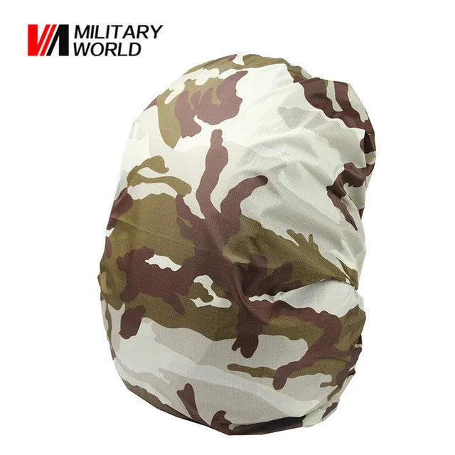 Military World Nylon Rain Bag Waterproof Backpack Bag Dust Rain Cover For Camping Hiking Cycling Luggage Pouch Cover Case Tool