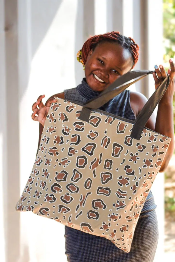 Mkupo Leopard Print Tote Bag