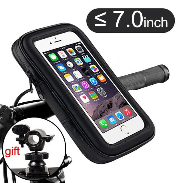 Mobile Bicycle Handlebar Stand Waterproof Bike Phone Holder Wall Motorcycle Handlebar Mount Bag For iPhone Samsung Phone Support