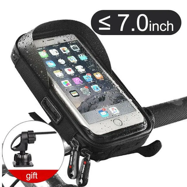 Mobile Bicycle Handlebar Stand Waterproof Bike Phone Holder Wall Motorcycle Handlebar Mount Bag For iPhone Samsung Phone Support