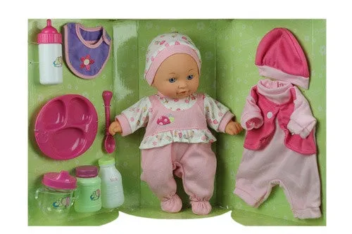 Mommy & Me, 12'' Doll, Feeding Tray/Bottle & Outfit