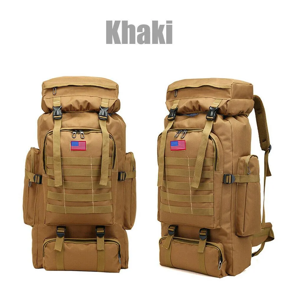 MROYALE™ 80L Outdoor Tactical Bugout Army Molle Rucksack Hiking Backpack