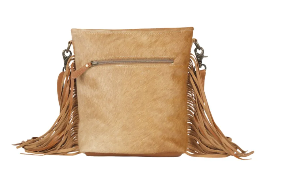 MYRA Women's Brown ECDEMO HAND-TOOLED BAG