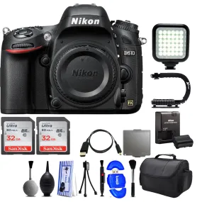 Nikon D610 DSLR Camera (Body Only) with 2x Sandisk 32GB | LED Light | Case &amp; More Bundle