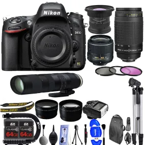 Nikon D610 DSLR SLR Digital Camera Ultimate Lens Bundle