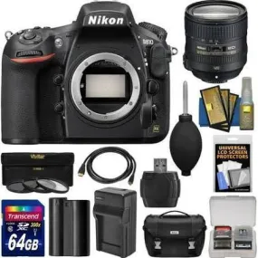 Nikon D810 Digital SLR Camera Body with 24-85mm VR Lens   64GB Card   Battery   Charger   Case   3 Filters   Kit