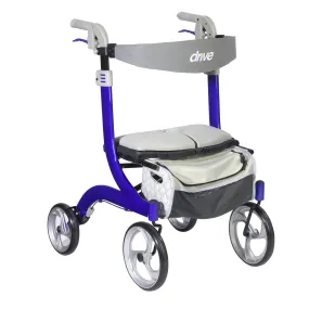 Nitro DLX Euro Style Walker Rollator, Sleek Blue