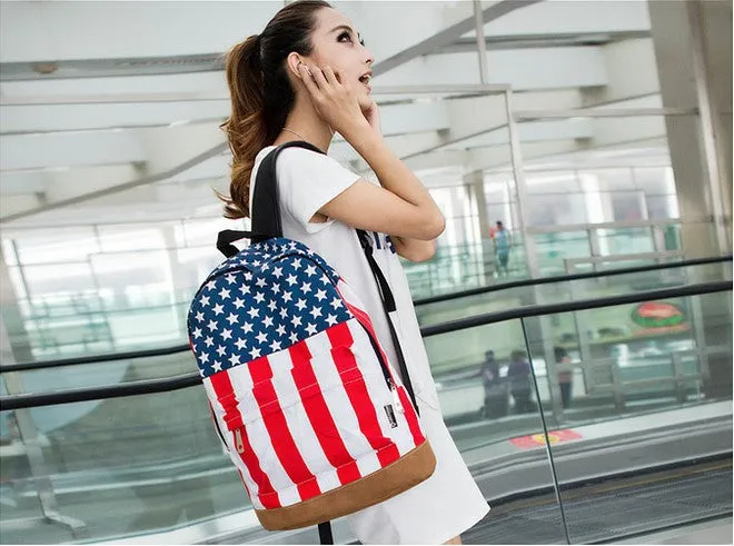 Olympic Games American US UK Flag Star-Spangled Banner Backpack Shool Bag Student bag