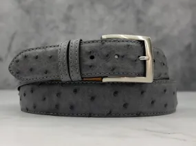 Ostrich Quill Belt: Grey