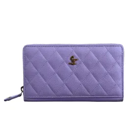 Palm | Leather Wallet for Women | 100% Genuine Leather | Color: Purple, Blue, Green, Orange, Red, Cherry, Pink, Beige & Yellow