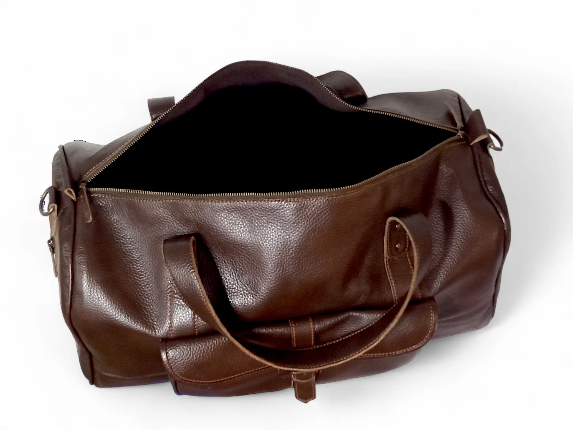 Pebble Grain Leather Weekender Bag