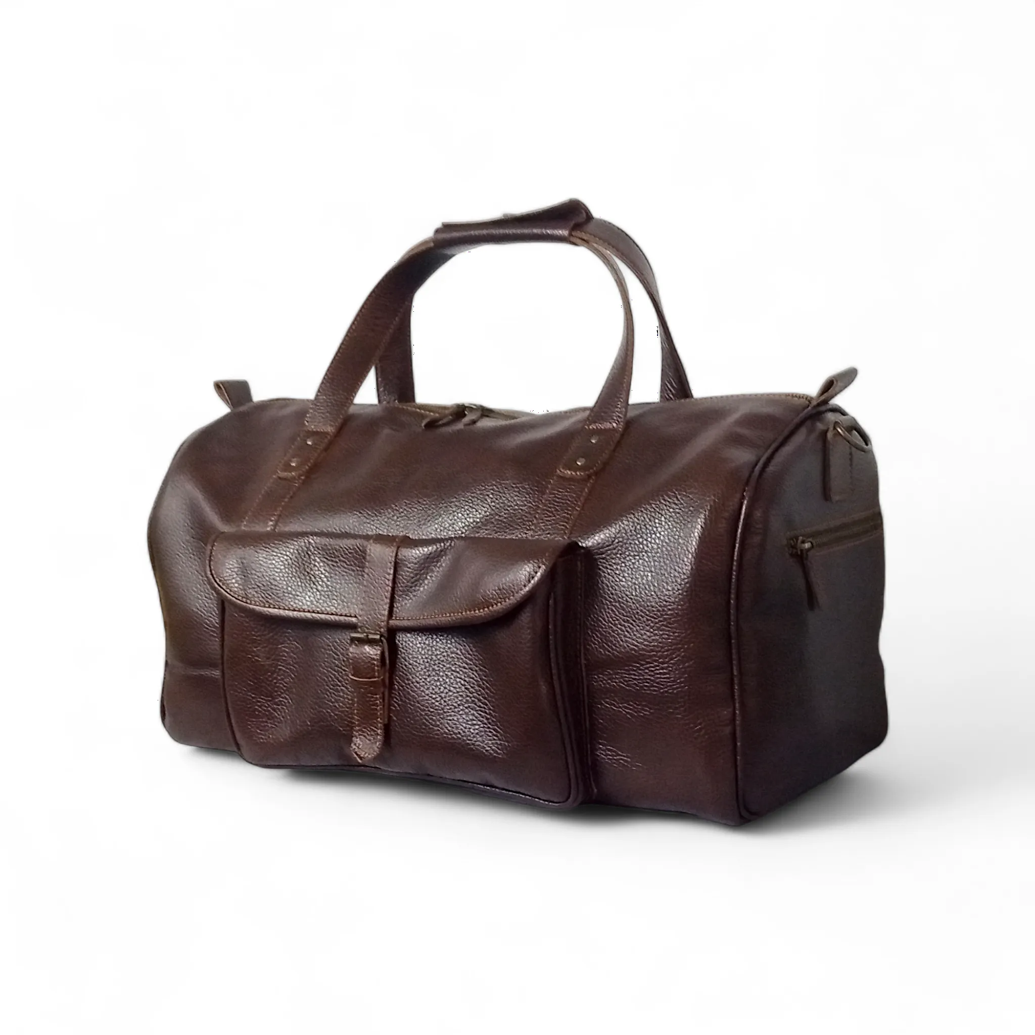 Pebble Grain Leather Weekender Bag