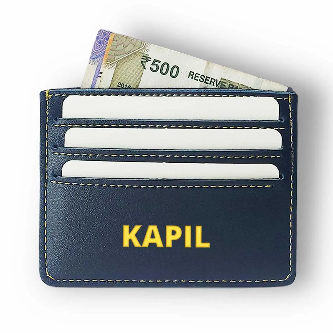 Personalized Credit Card Wallet Holder for Mens - Add Name