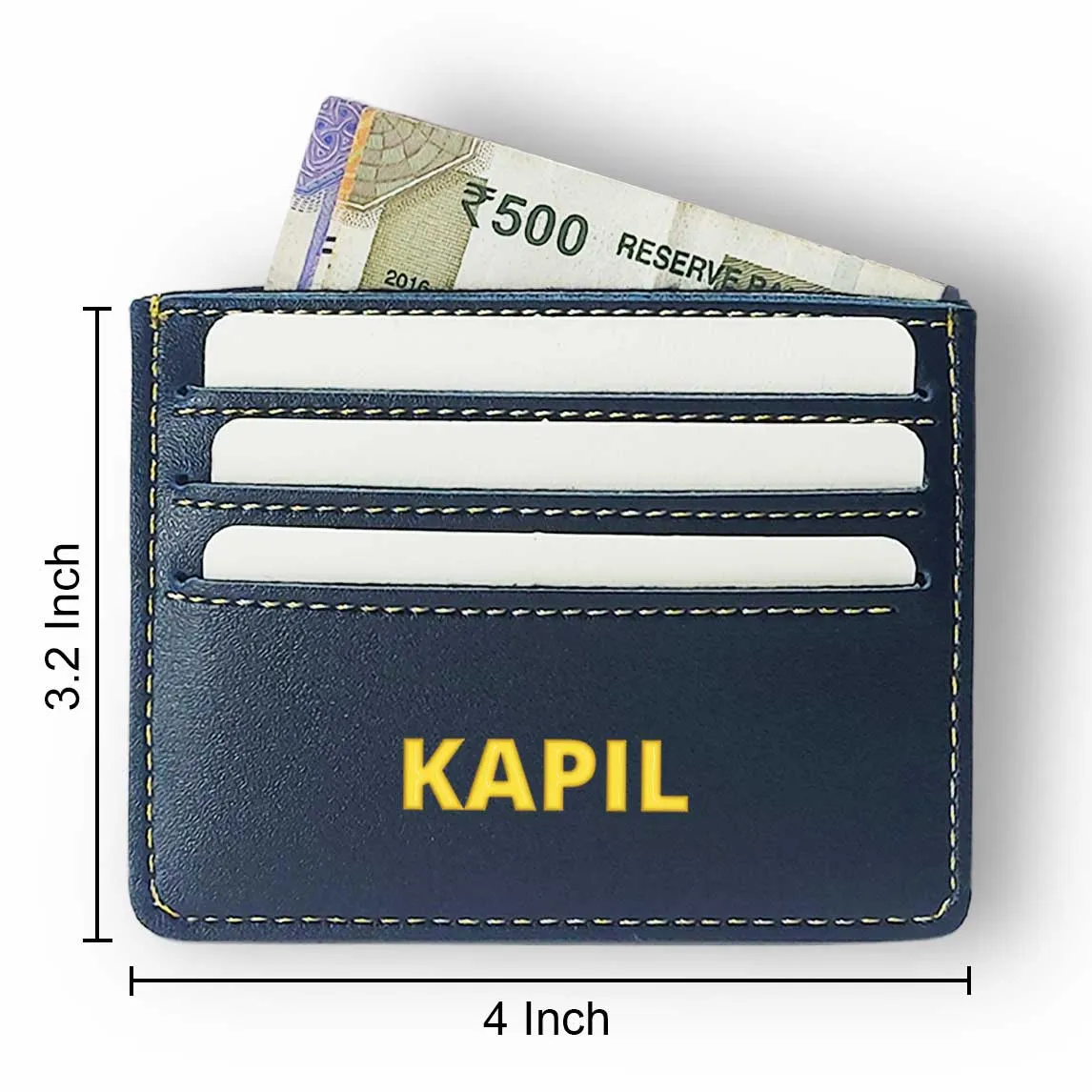 Personalized Credit Card Wallet Holder for Mens - Add Name