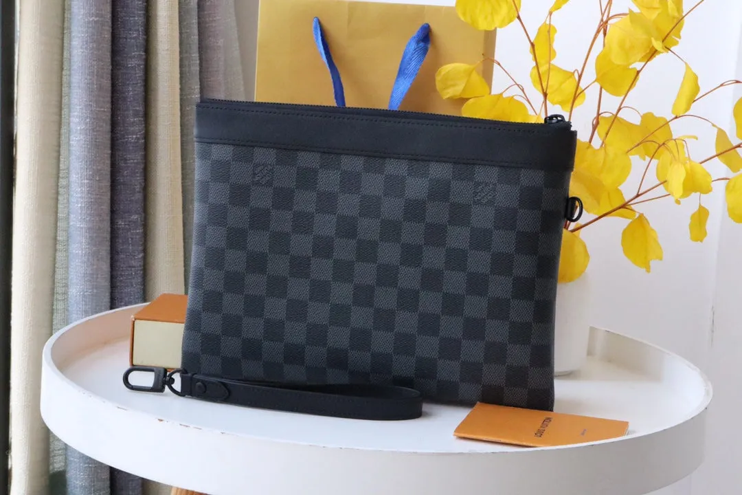 POCHETTE TO GO 30 DAMIER CANVAS