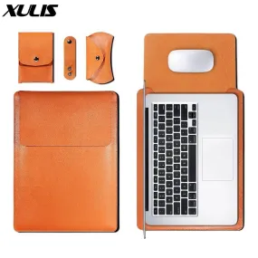 PU Leather Sleeve Bag Case For Macbook Air Pro 11 12 13 15 16 Cover